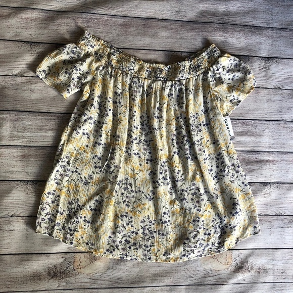 NWT Old Navy Off the Shoulder Floral Print Top - Picture 1 of 6